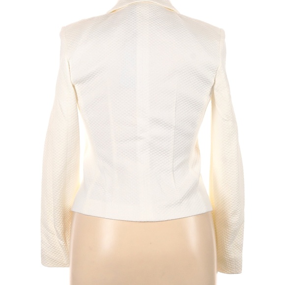 Blue Les Copains Cream Textured Cotton Blazer – Size 46 – NWT - Picture 3 of 10